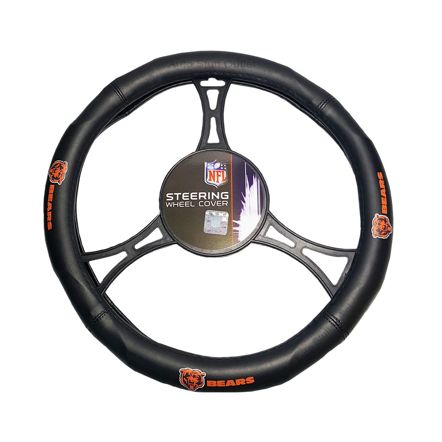 Football Chicago Bears Steering Wheel Cover Universal Fit 14.5''-15.5''
