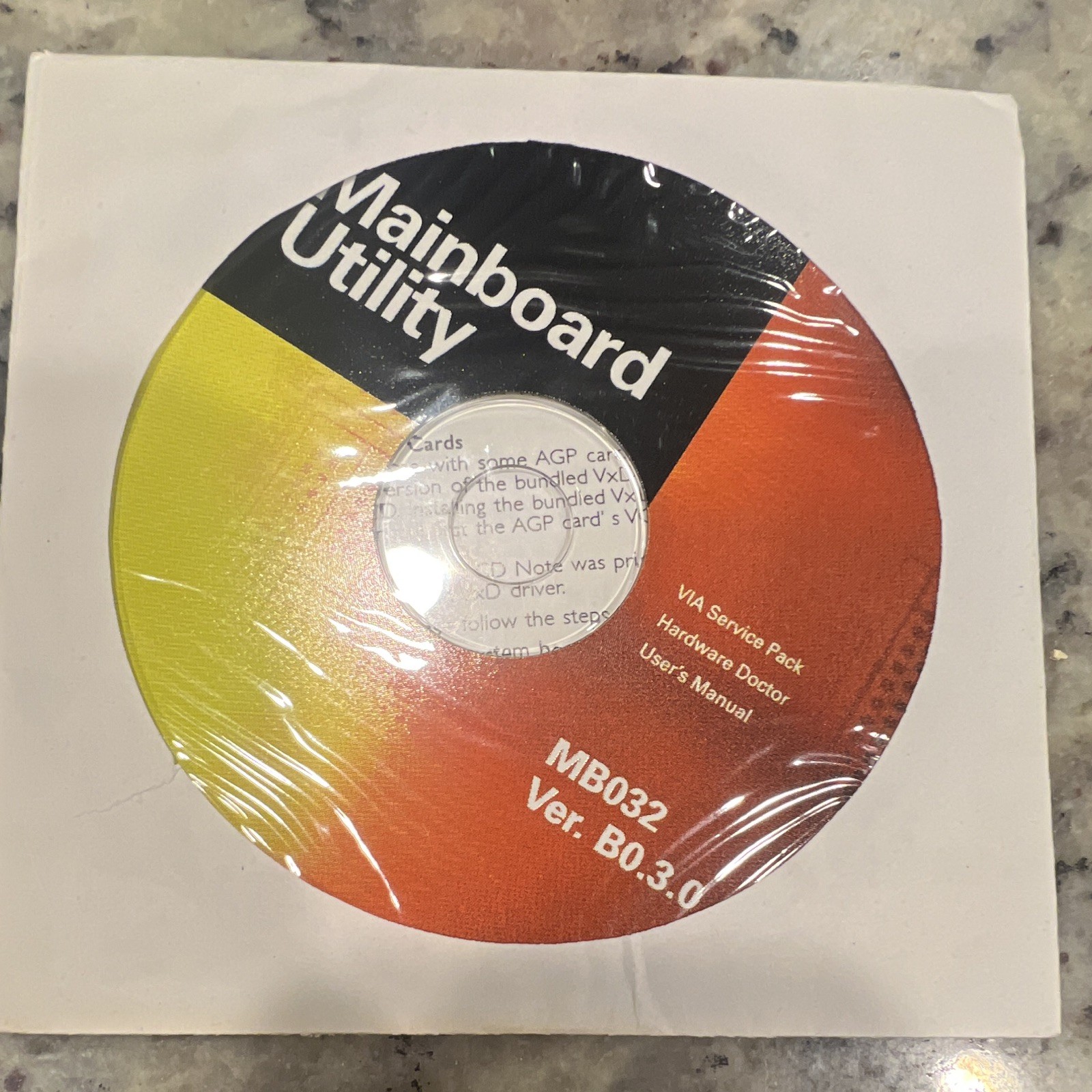 Mainboard Utility Driver/Utilities Software Disc CD MB032 Ver. B0.3.0