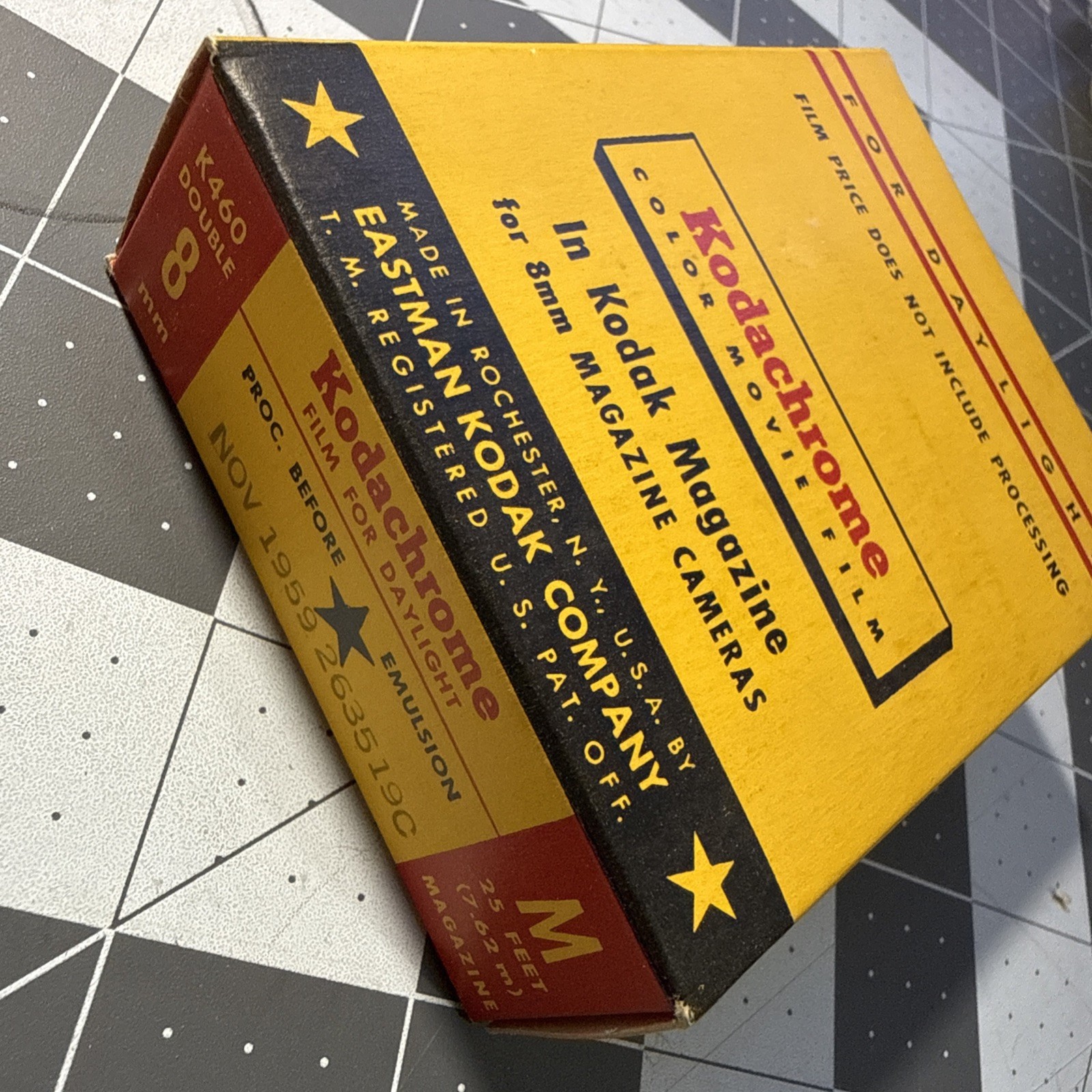 Vintage Kodachrome Lot! 8mm Camera Magazine 1959 + 5x Slide Mailer Ektachromea