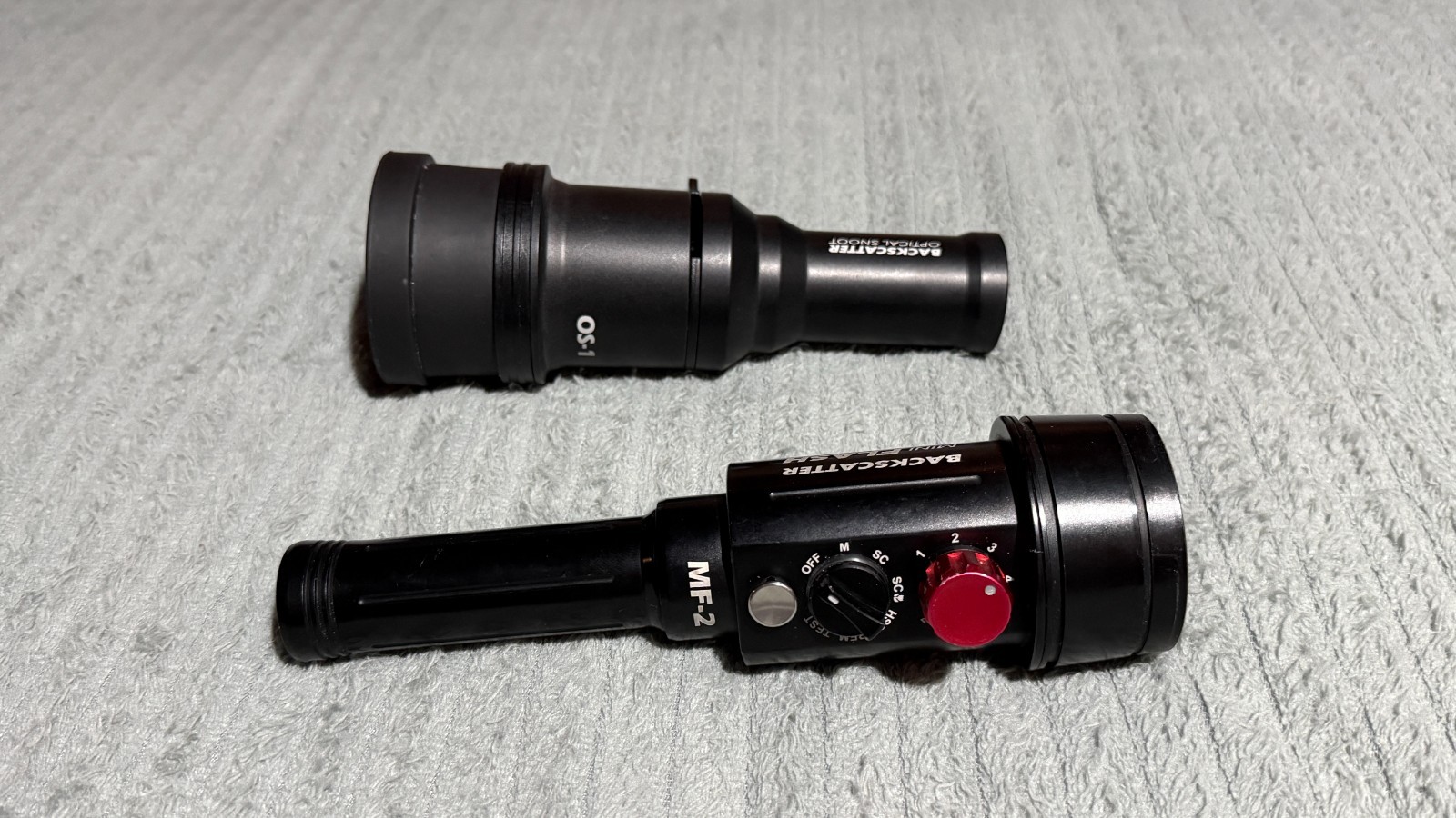 Backscatter Mini Flash 2 w/ Optical Snoot, Fiber Optic Cable, Clamps, Arm & More