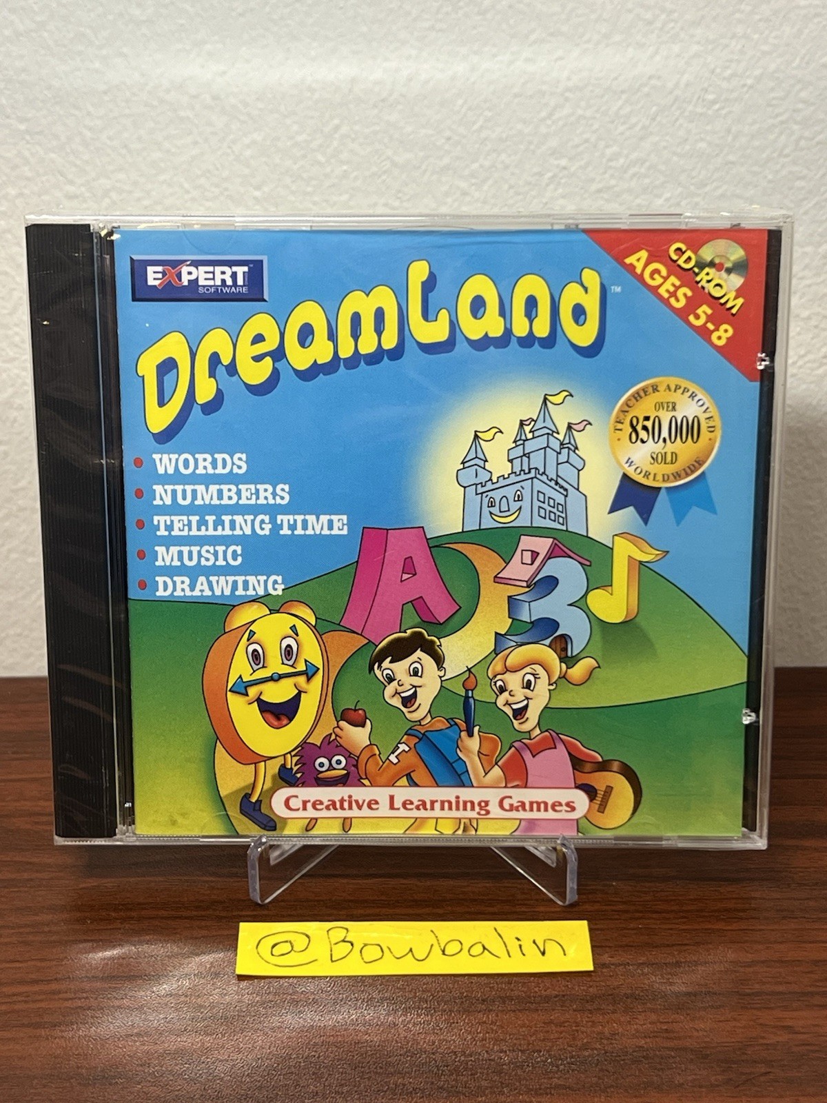 DreamLand: Words, Numbers, Telling Time, Music, Drawing (PC CD-Rom, 1995) New !