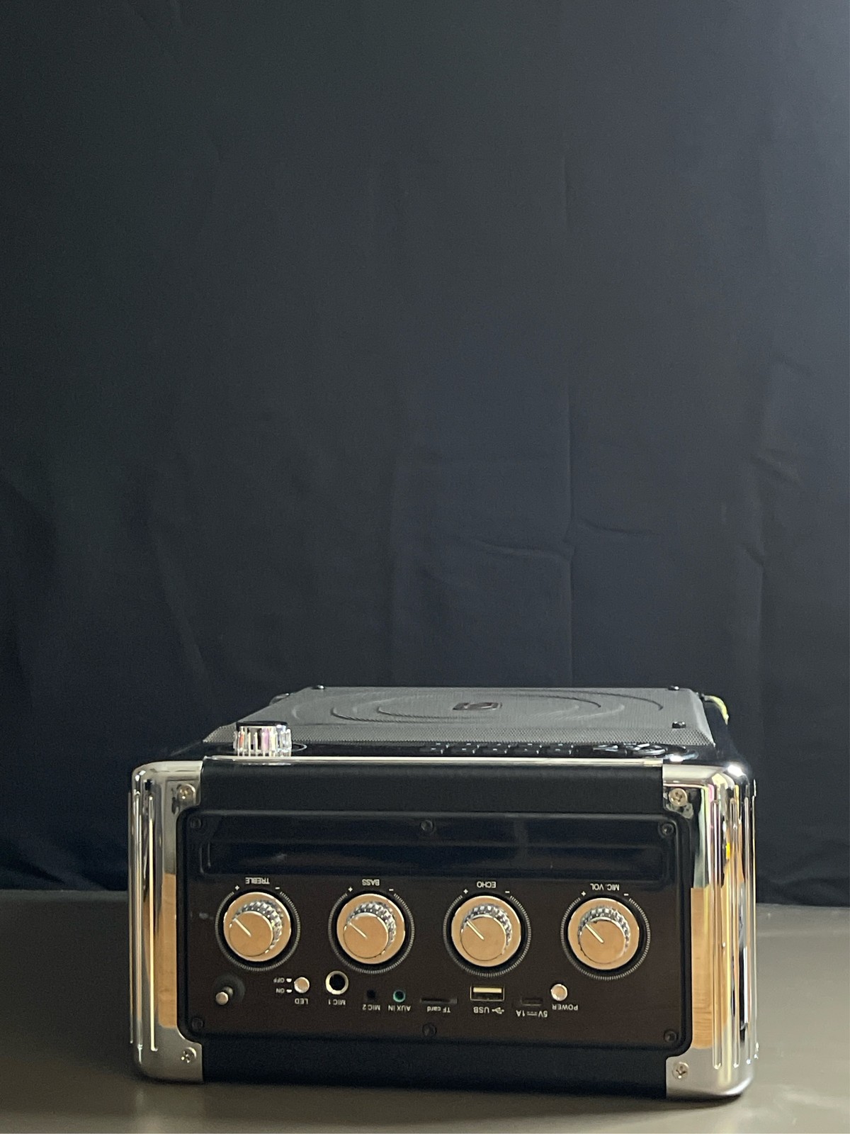 JYX Karaoke Machine with Two Wireless Microphones, Portable Bluetooth Speaker 2