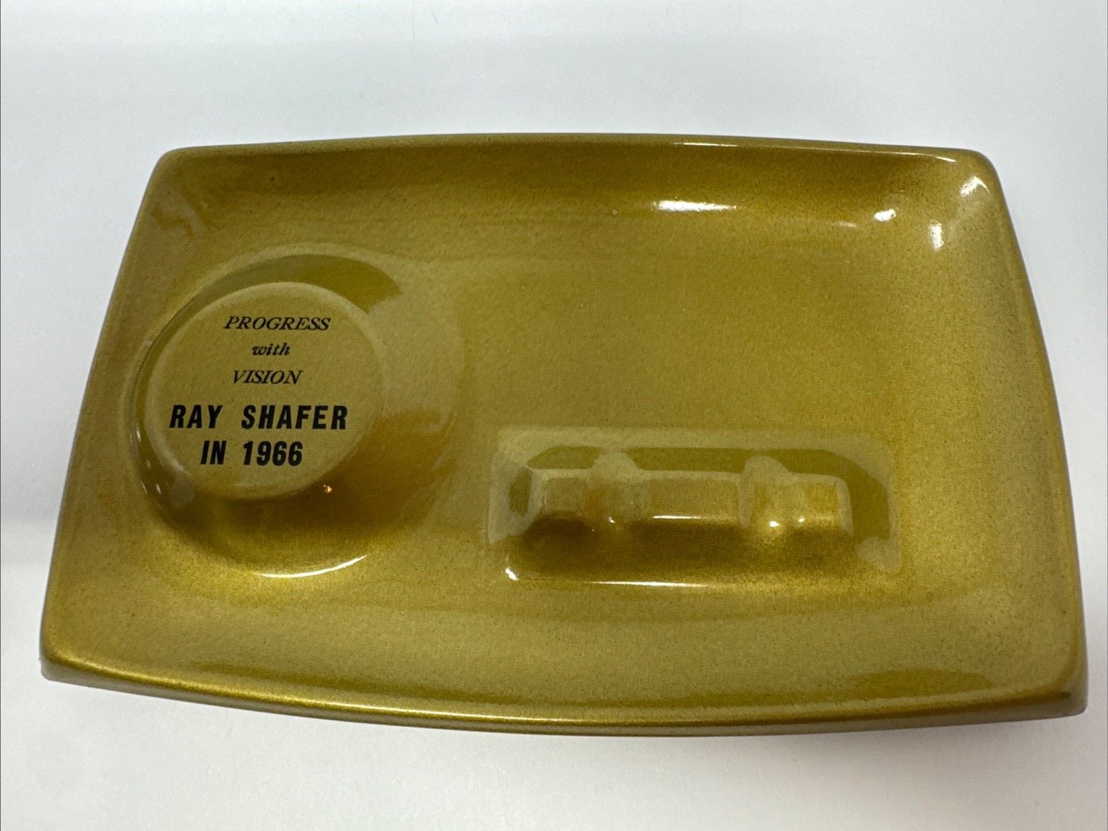 Vgt Ray Shafer Governor Ash Tray 1966 Rare Metal Politcal Campaign Collectible
