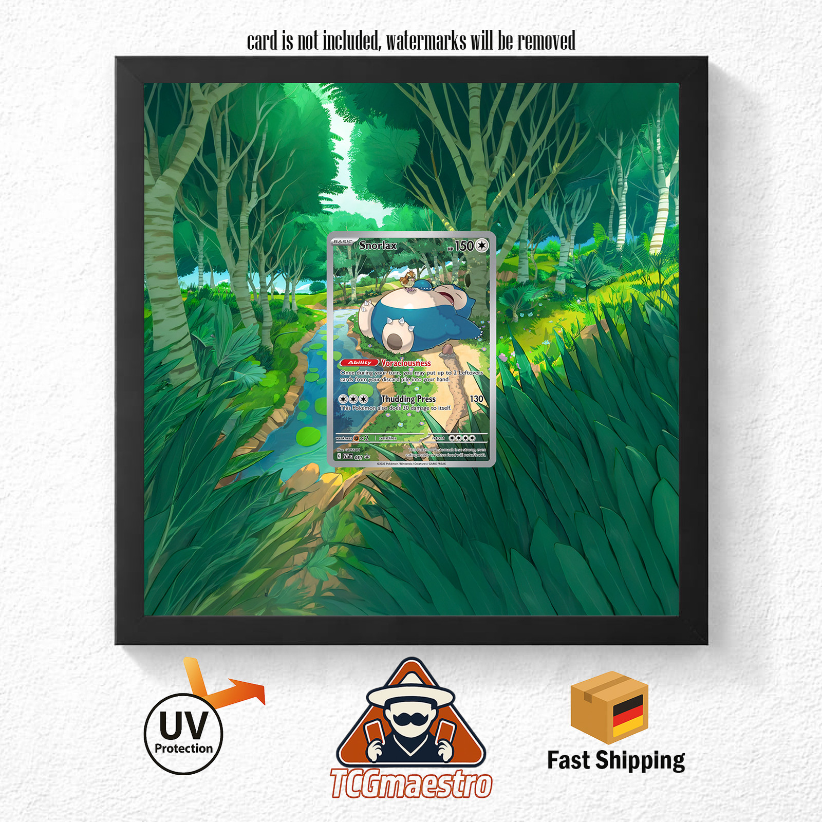Picture Frame Pokemon 151 Relaxo SVP 051 Display Frame Extended Artwork