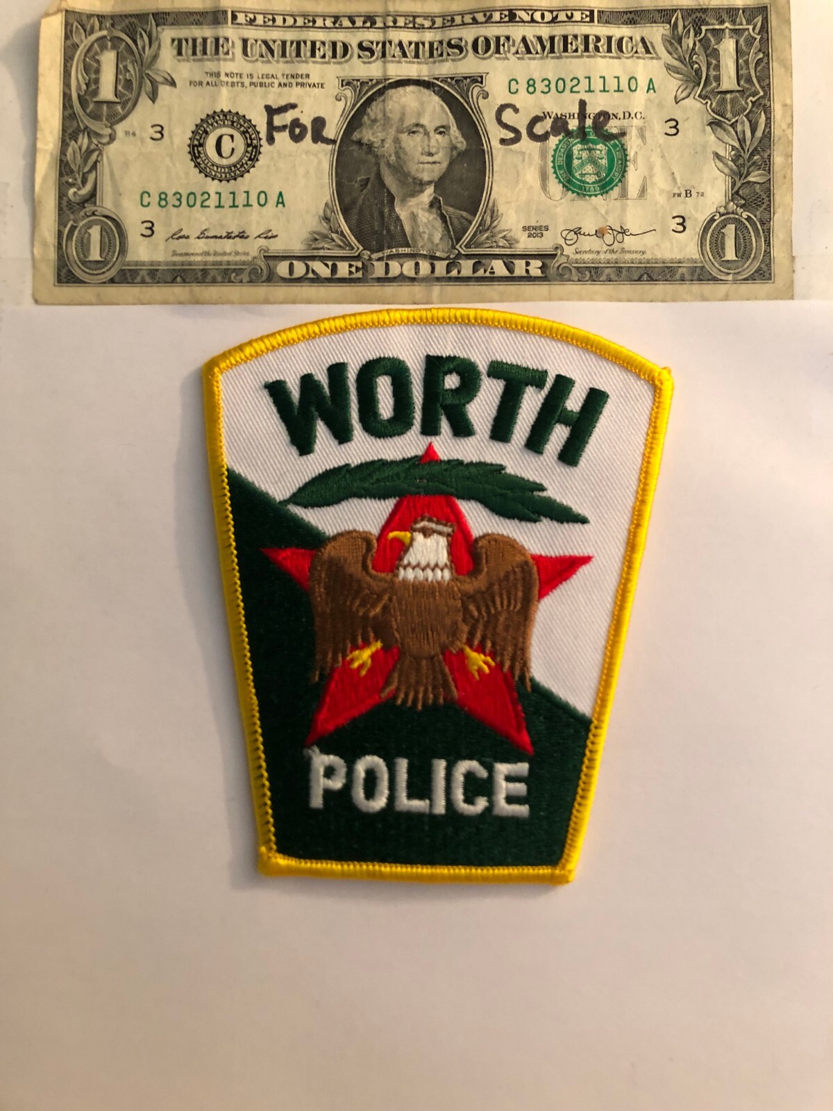 Worth Illinois Police Patch Un-sewn great condition