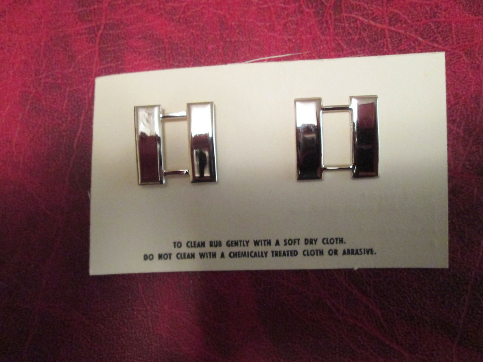 Pair of Captains Bars Rank Insignia Badges half size 1/2 size USA Made  SPECIAL