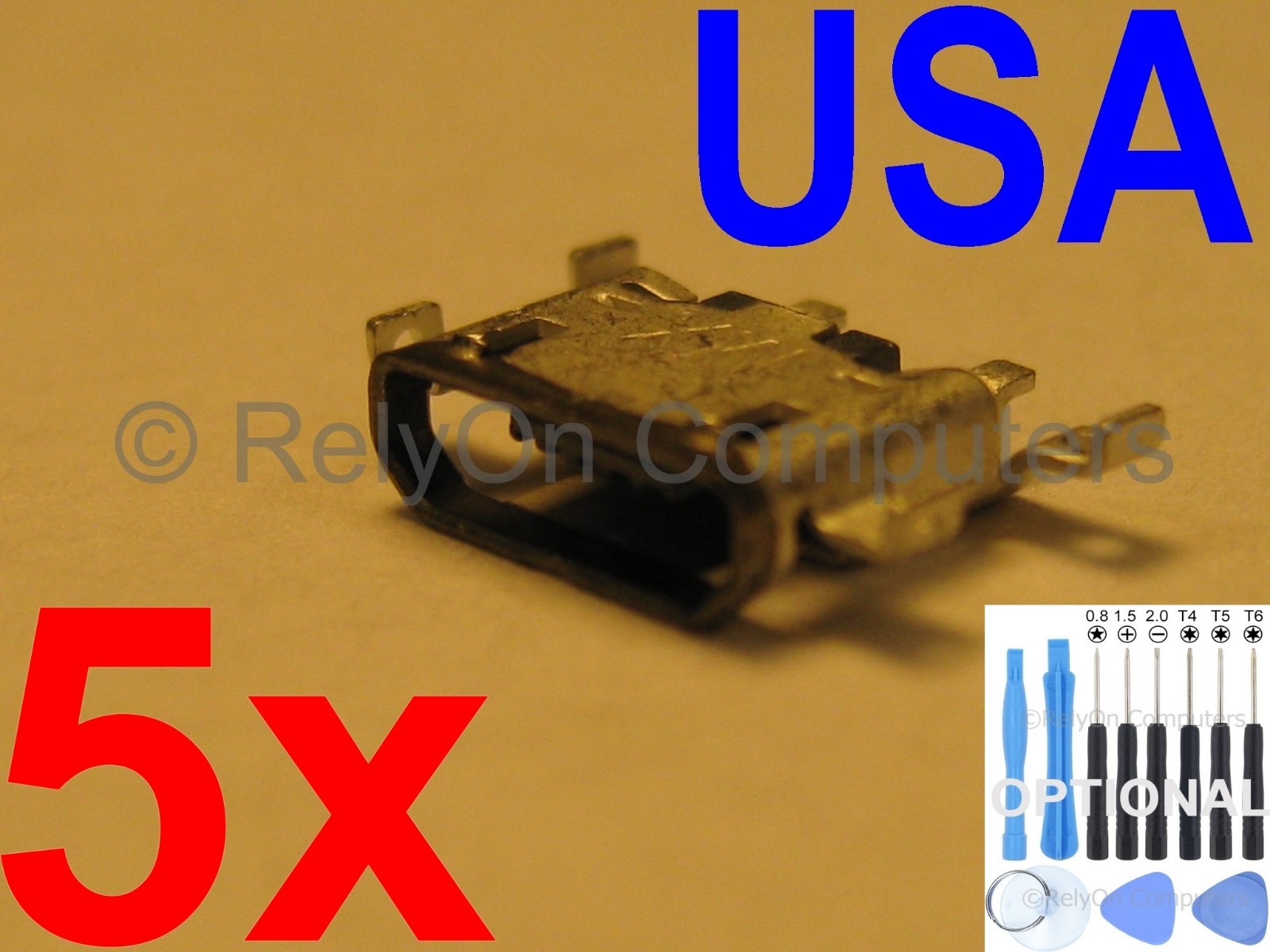 5x Micro USB Charging Port For Verizon Motorola Droid Ultra XT1080 Maxx XT1080M