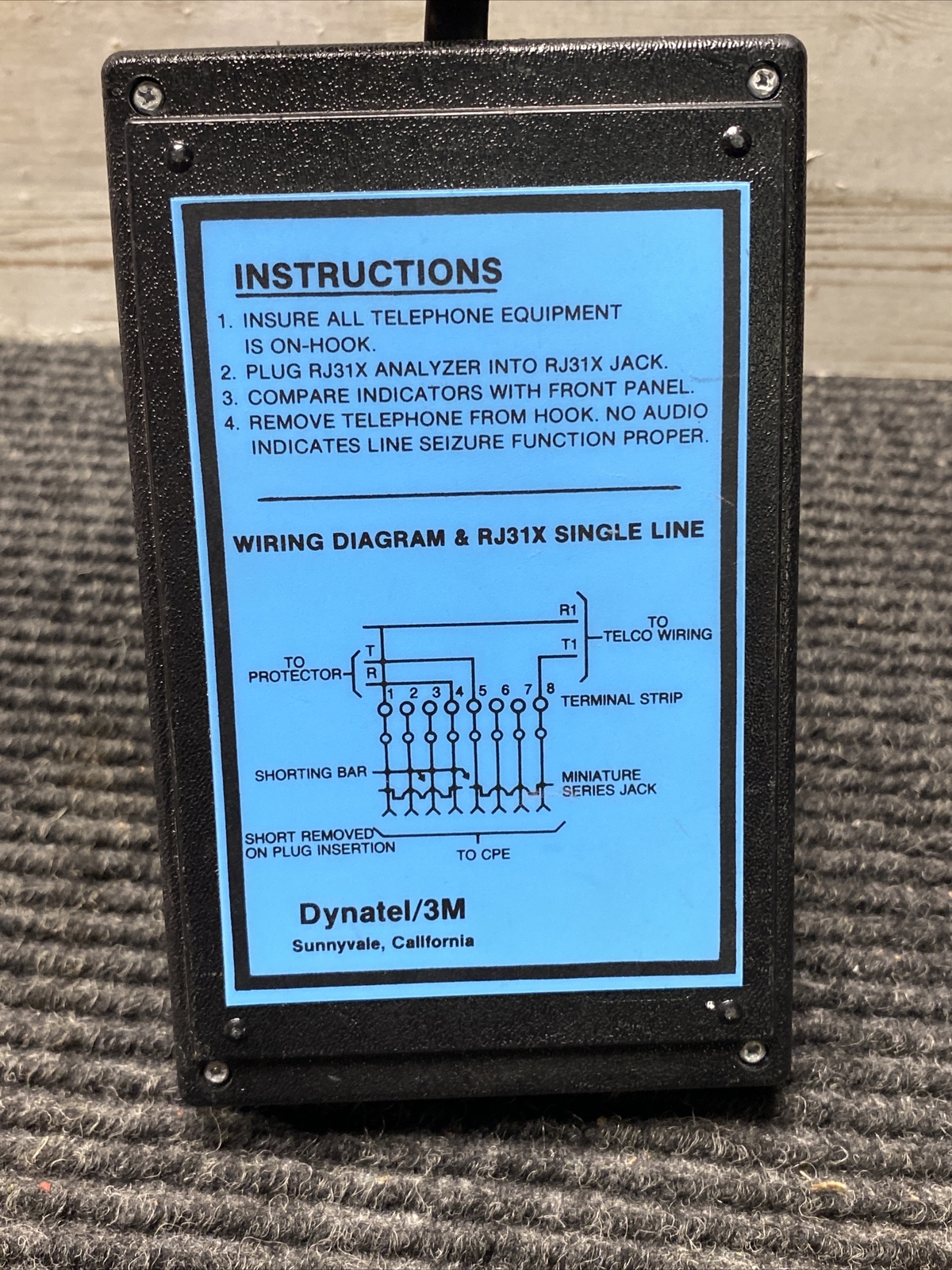 Used D-101 Analyzer RJ31X, Dynatel 3m Analyzer