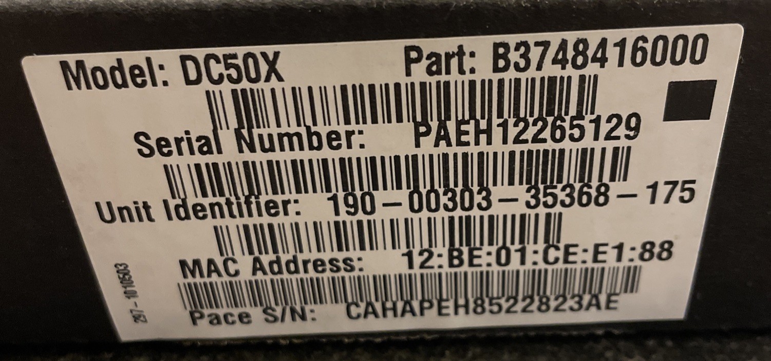 Comcast DC50x Xfinity Digital Cable Transport Adapter Self Installation