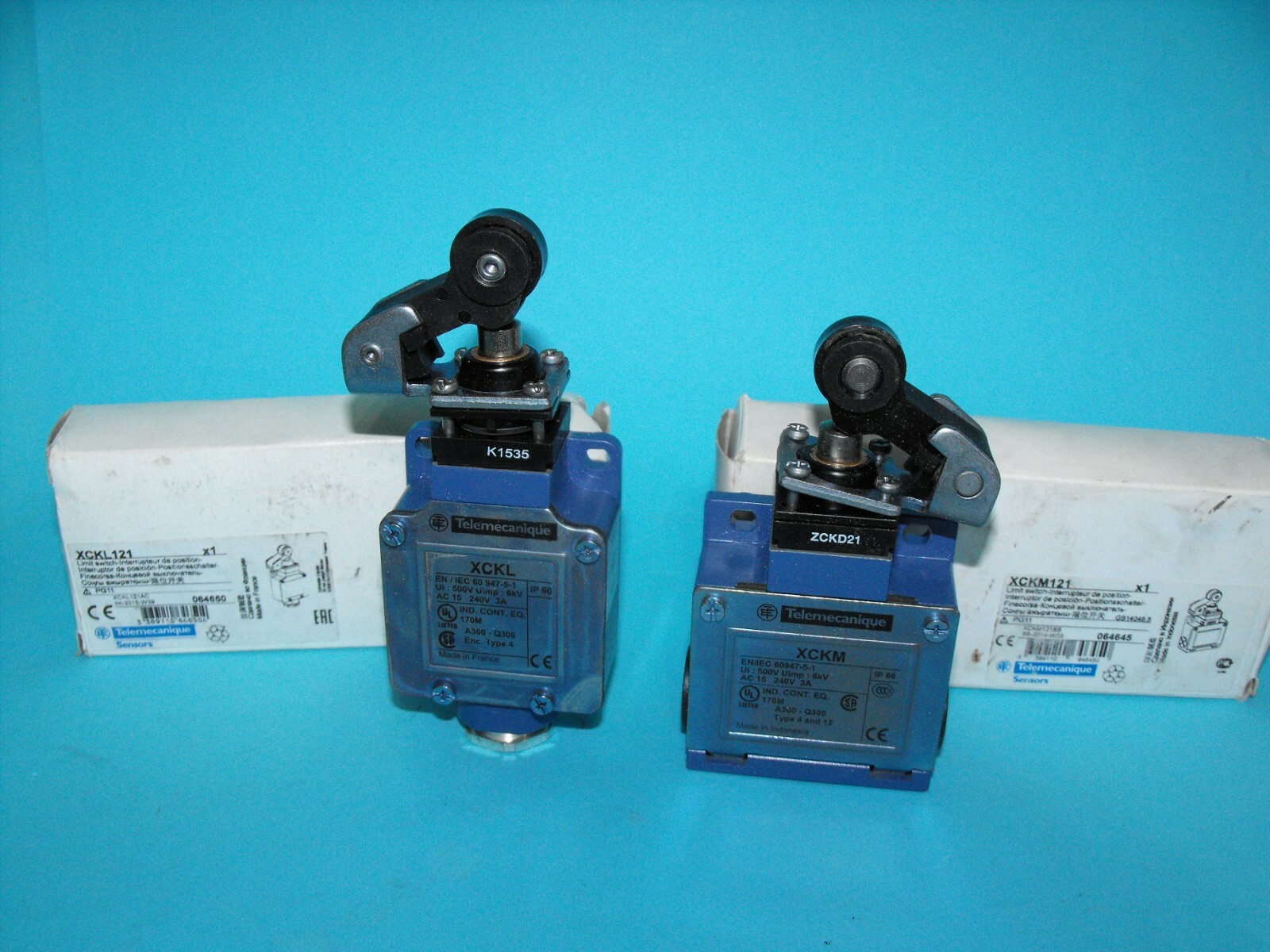 Schneider Electric.TELEMECANIQUE XCKM-121+XCKL121.LIMIT SWITCH.(LOT2PCS).NEW
