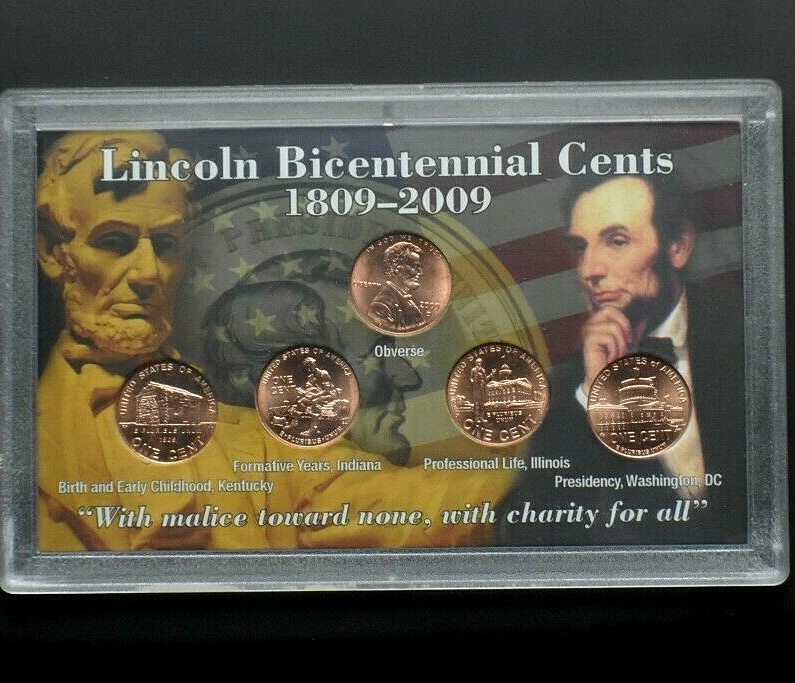 1809-2009-D Lincoln Bicentennial Cents~BU 5 Coin Set~Slabbed~Combo Ship~