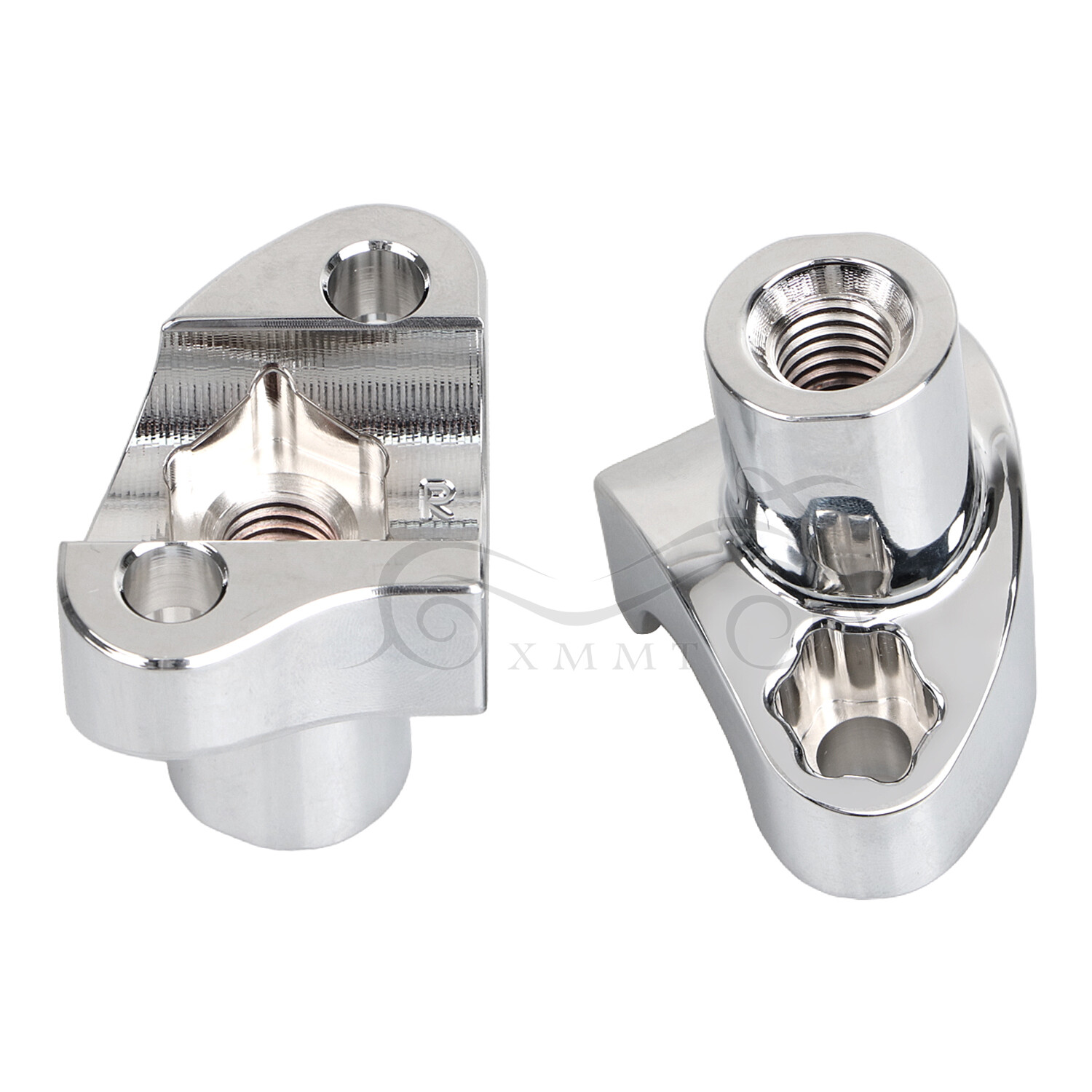 Chrome 2" Handlebar Risers Bottom For Harley Dyna Street bob Softail Sportster