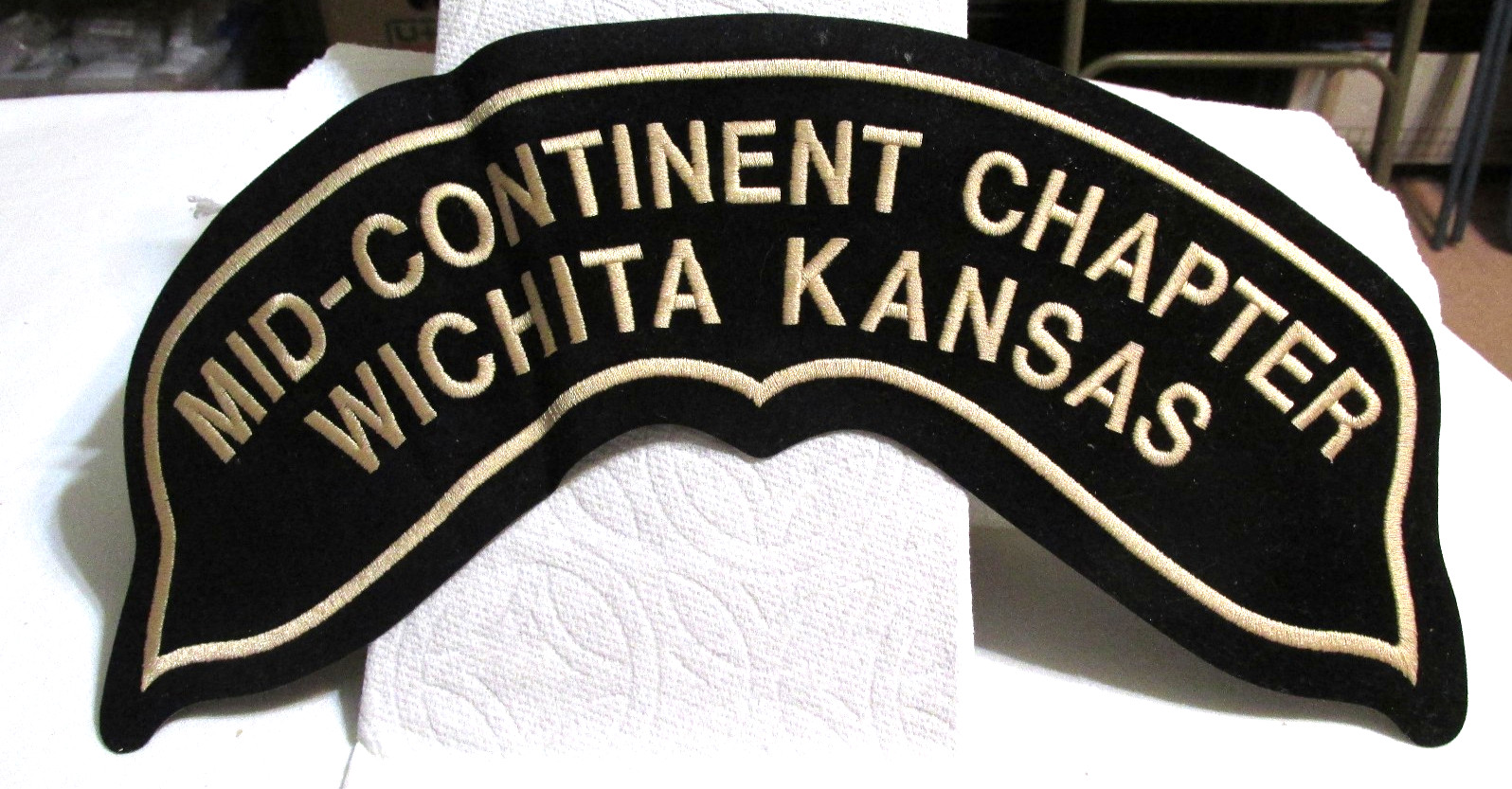 Large Mid-Continent Chapter Wichita KS ~ Harley Davidson  12" X 4" Size Patch