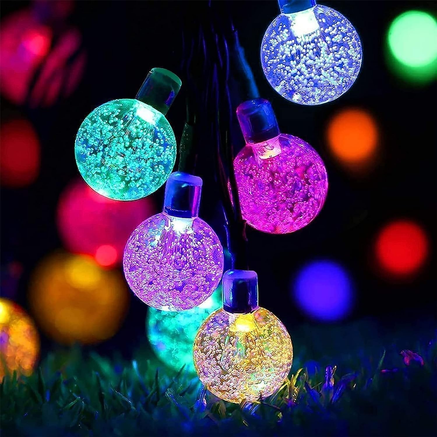 Solar String Lights Outdoor 50Led 24Feet with 8 Lighting Modes Waterproof