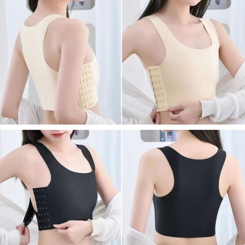 Women Lesbian Chest Breast Binder Seamless Buckle Ftm SPORTS Tank Top