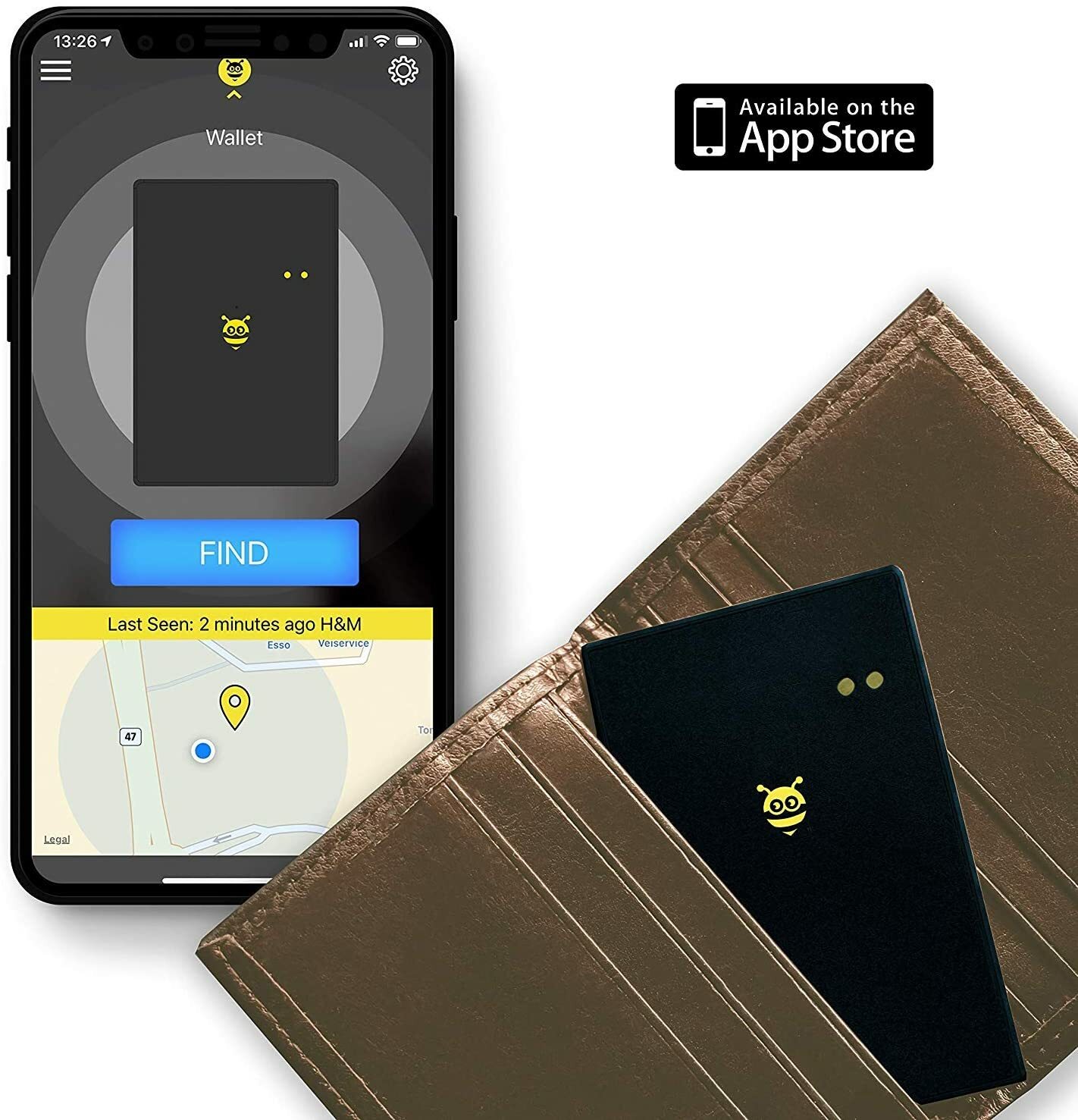 Pebblebee, Key, Phone & Wallet Finder Tracker Set, Bluetooth, USB Rechargeable