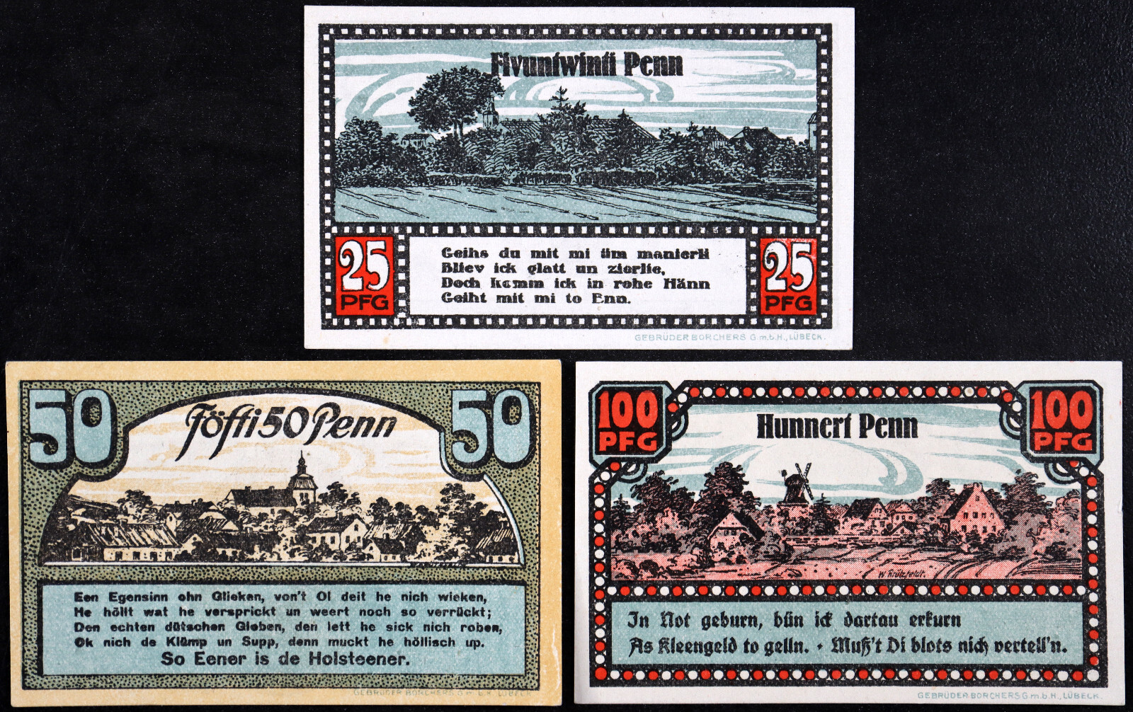 AHRENSBÖK 1920 Complete Series German Notgeld