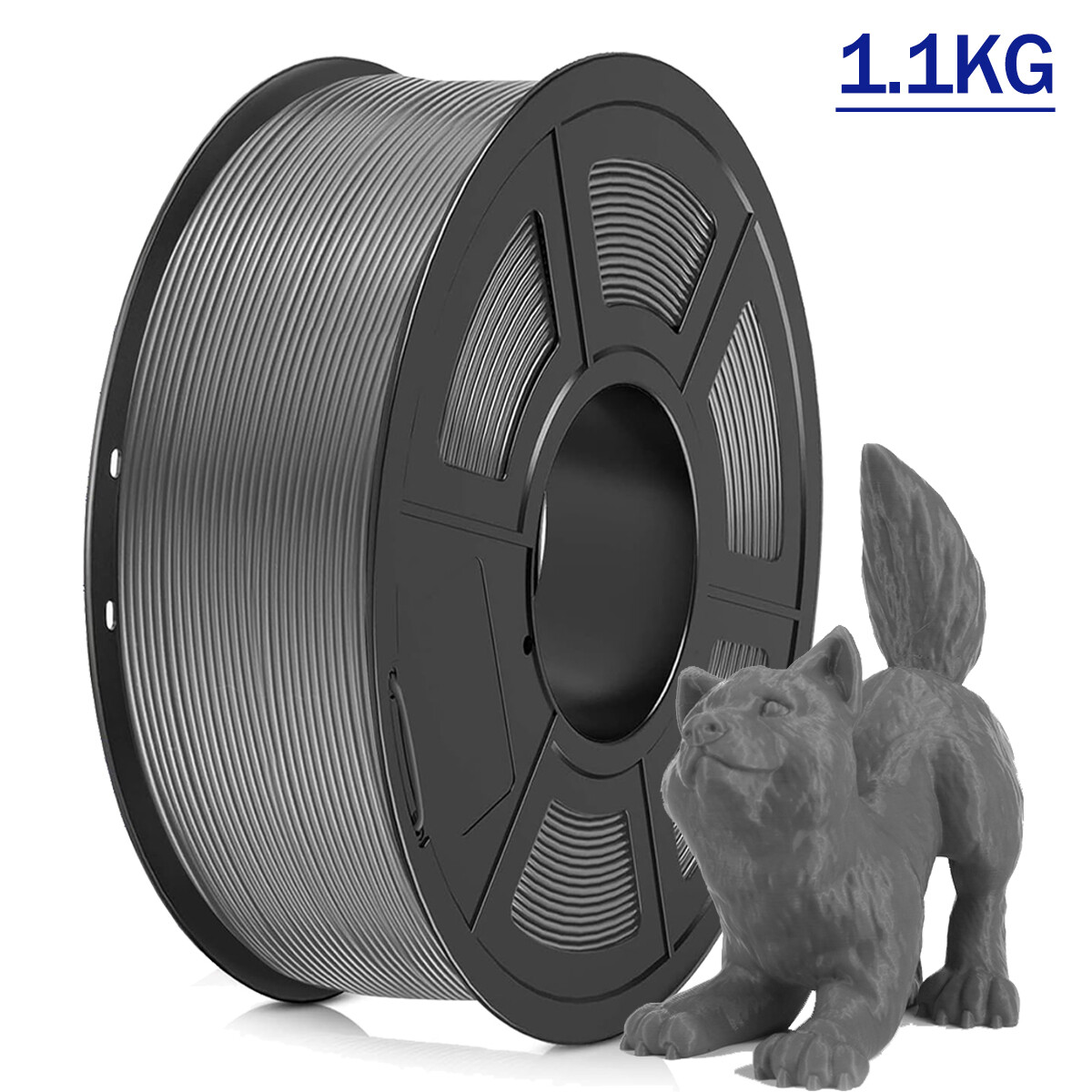 JAYO PLA Gray 3D Printer Filament 1.75mm 1.1KG FDM 3D Printing No Bubble