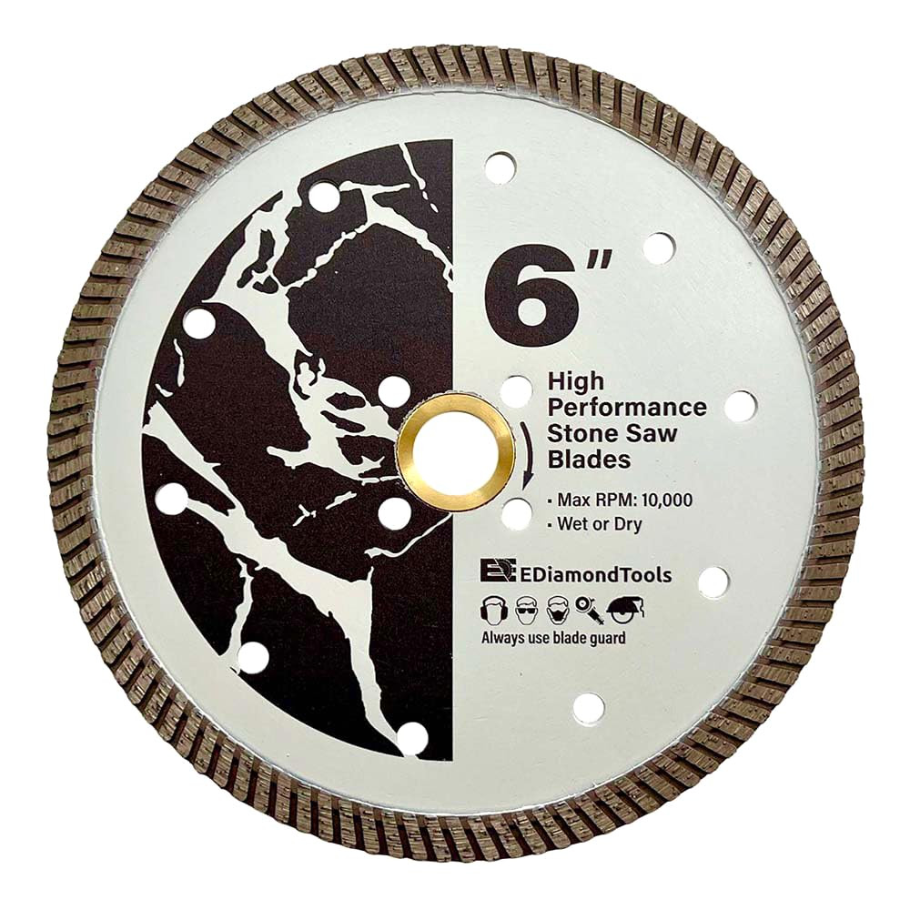 6" High Performance Diamond Saw Blades for Granite, Quartz, and Other Engineered
