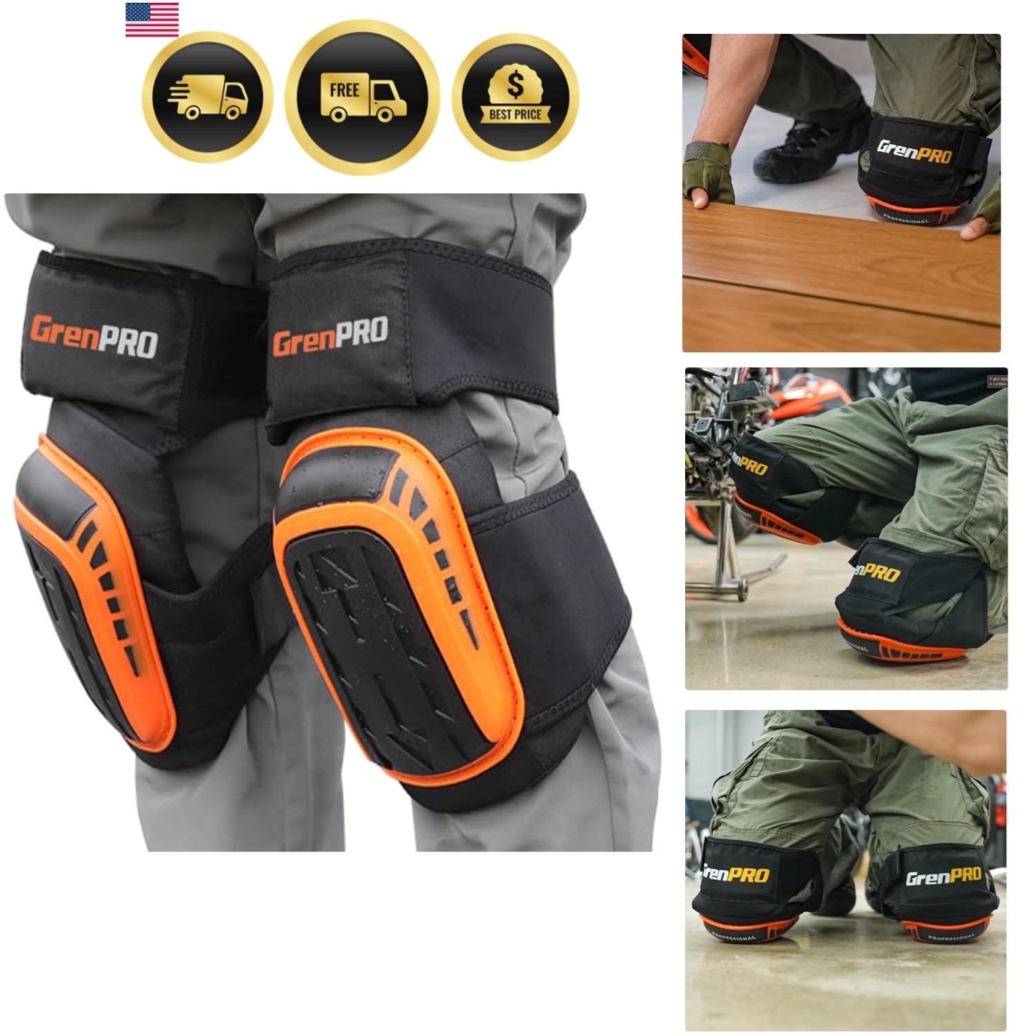 Professional Knee Pads for Work,Heavy Duty Thick Foam Knee Pads Tools,Knee Pa...