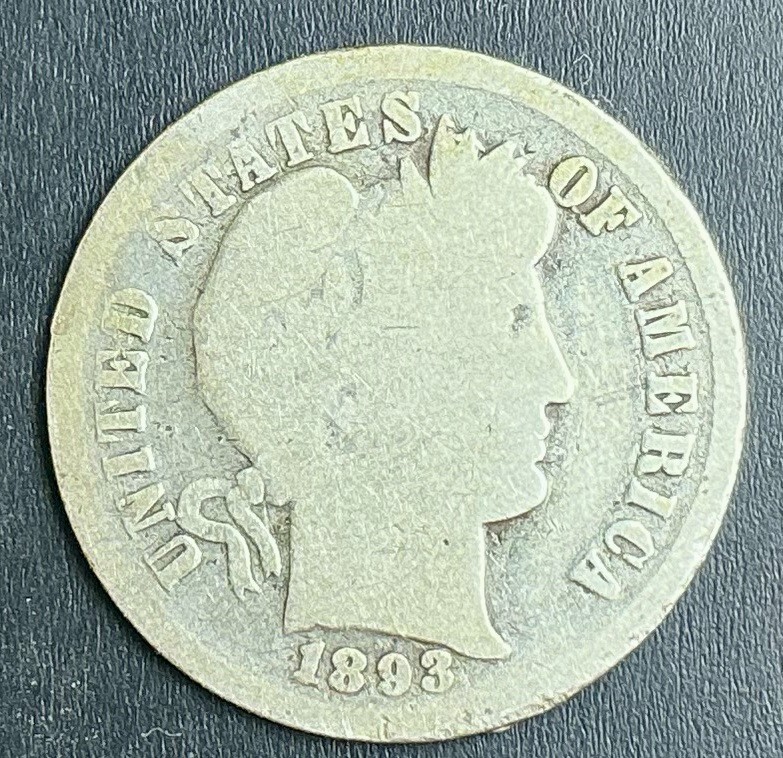 1893-P Barber Liberty Dime 10c rare old silver collection great coin h23