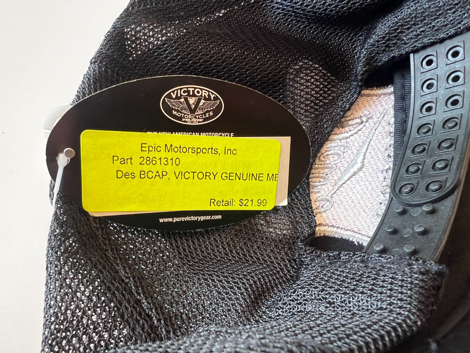 Victory Motorcycles Black Mesh Snapback Hat Cap Patch Logo Genuine OEM NEW
