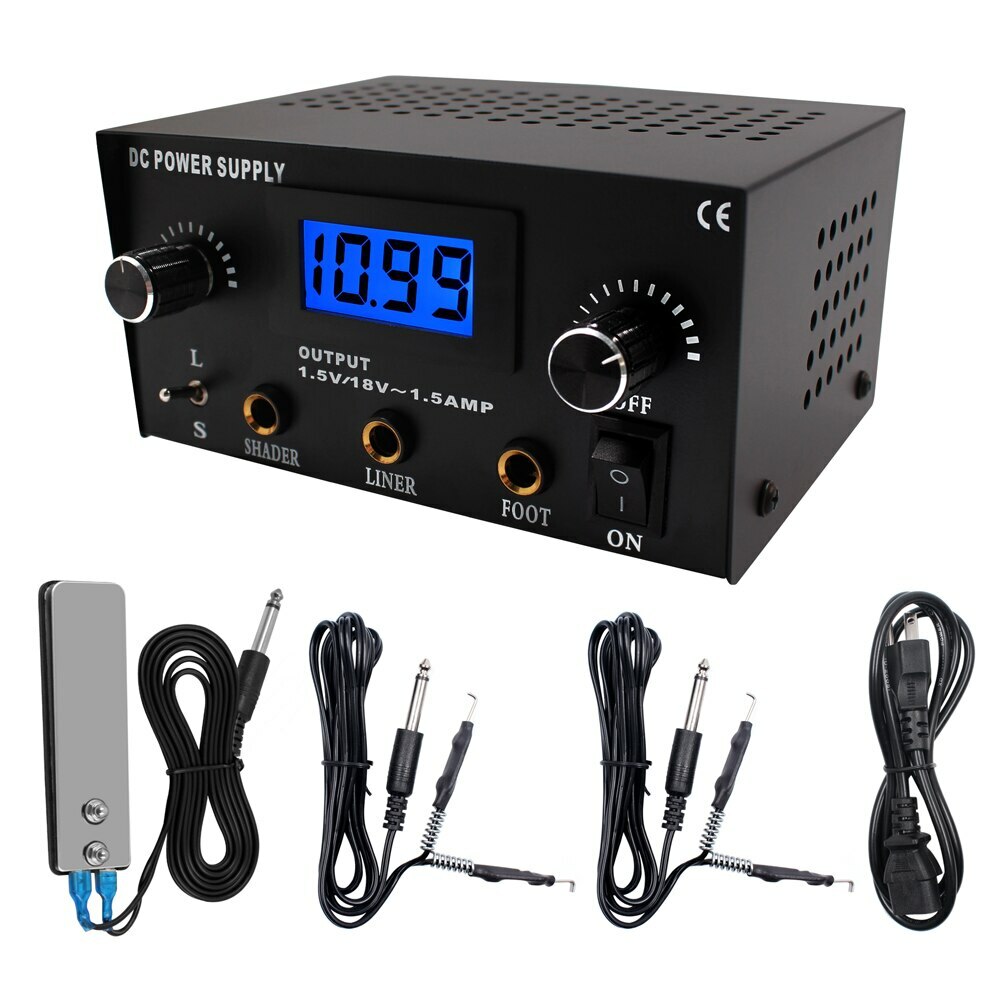 Tattoo Power Supply LCD Digital Dual Tattoo Machine Device for Rotary Tattoo Pen