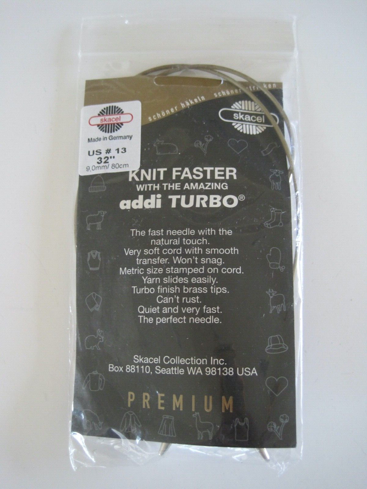 SKACEL German Knit Faster Addi Turbo Circular Knitting Needles NEW