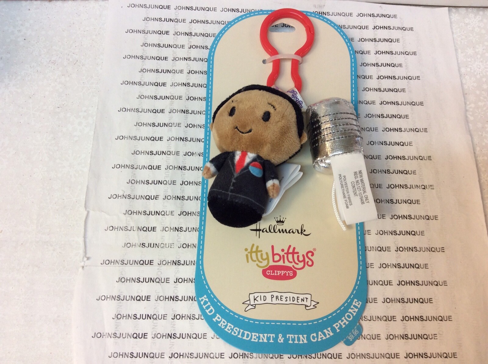 HALLMARK ITTY BITTYS CLIPPYS KID PRESIDENT New on cardboard 2 piece set!