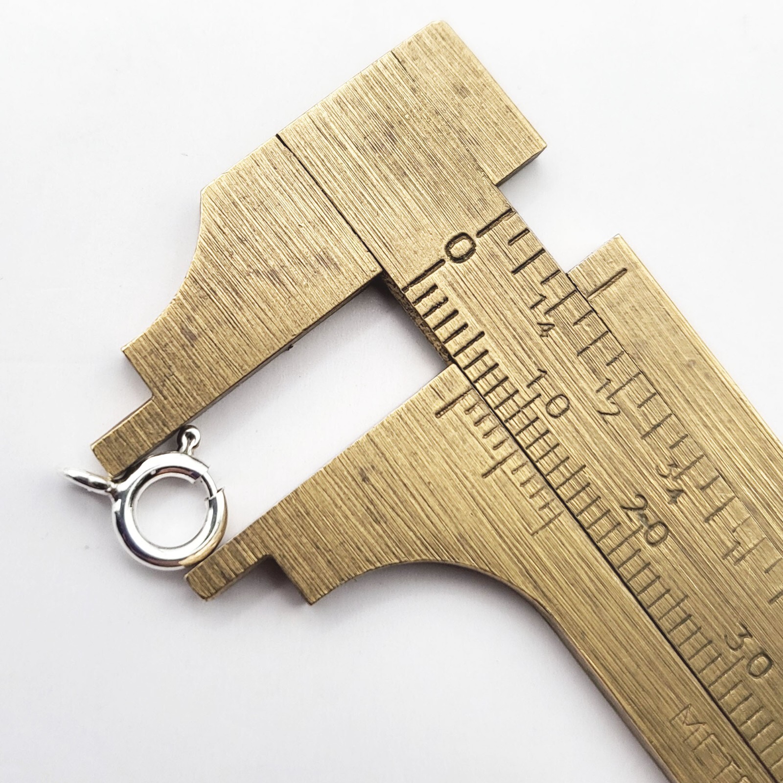 Sterling Silver Spring Ring Clasp 5mm/6mm/7mm Open & Closed Ring Finding (5pcs)
