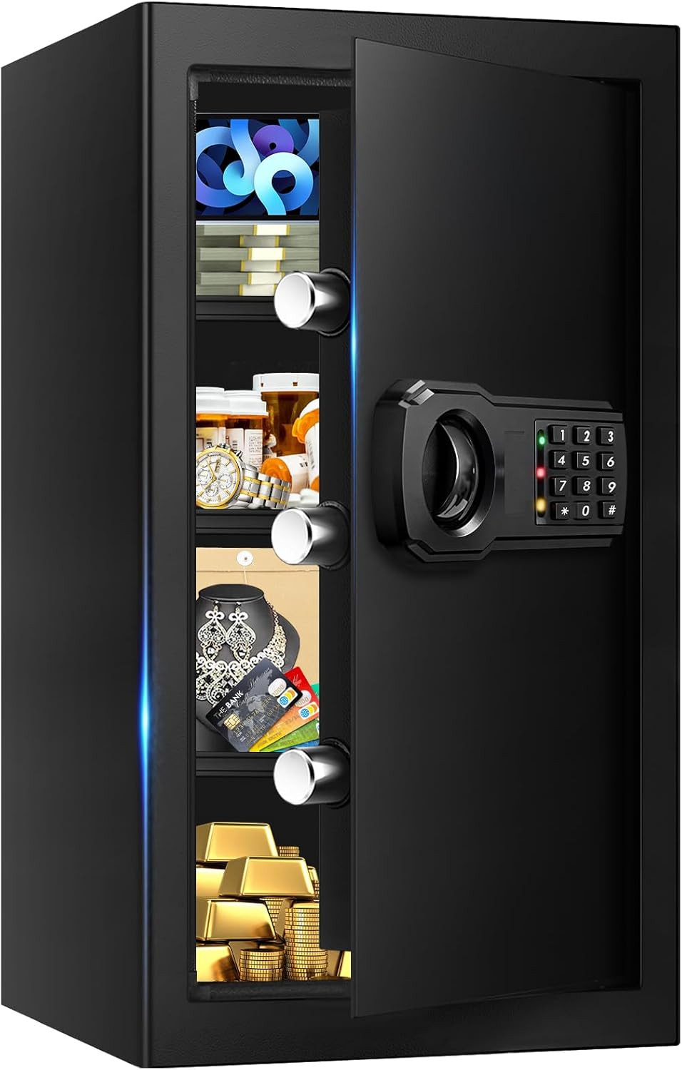 6.1 Cuft Extra Large Fire Safes for Home, Digital Fireproof Safe with Programmab