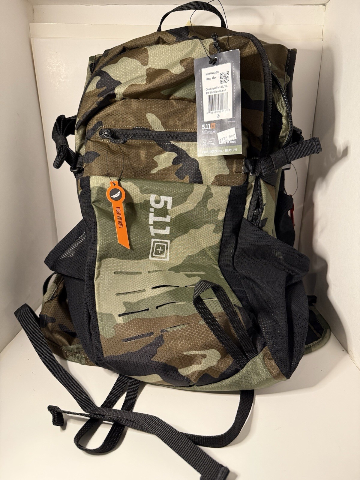 (NEW w/ Tags) 5.11 Tactical “Cloudstryke” 18L Run/Hike Vest Pack (Woodland Camo)