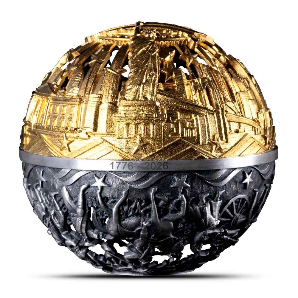2026 2 oz Samoa Silver Filigree Spherical Revolution and Freedom Coin (Box, CoA)