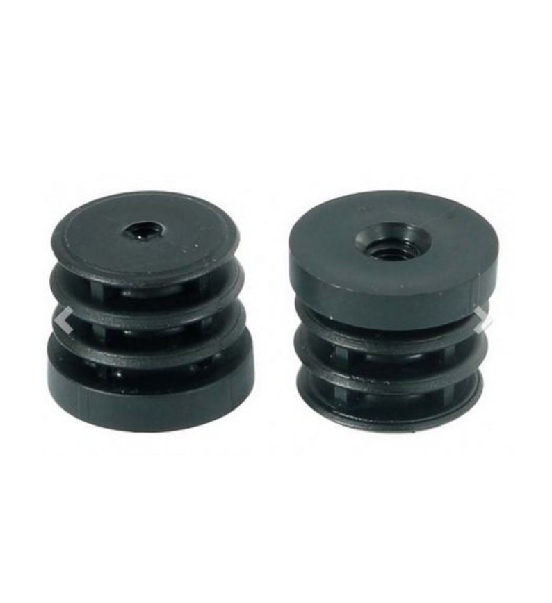 10x Threaded Plug Round 40 mm with Thread M10 Black Lamellar Plug #2