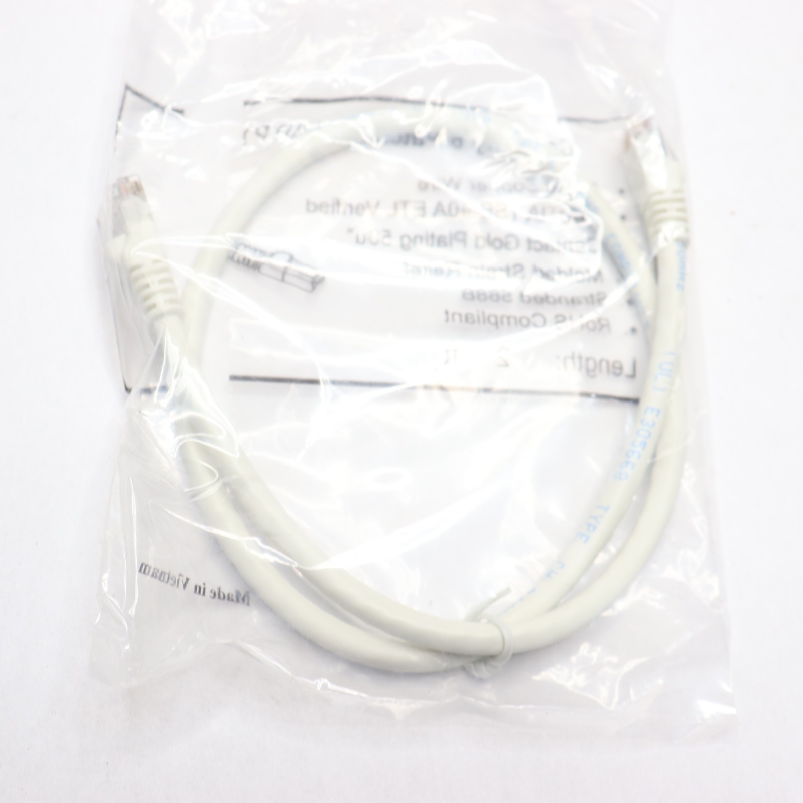 6 Patch Cord Copper Wire 50U 2 Ft. TSB-40A