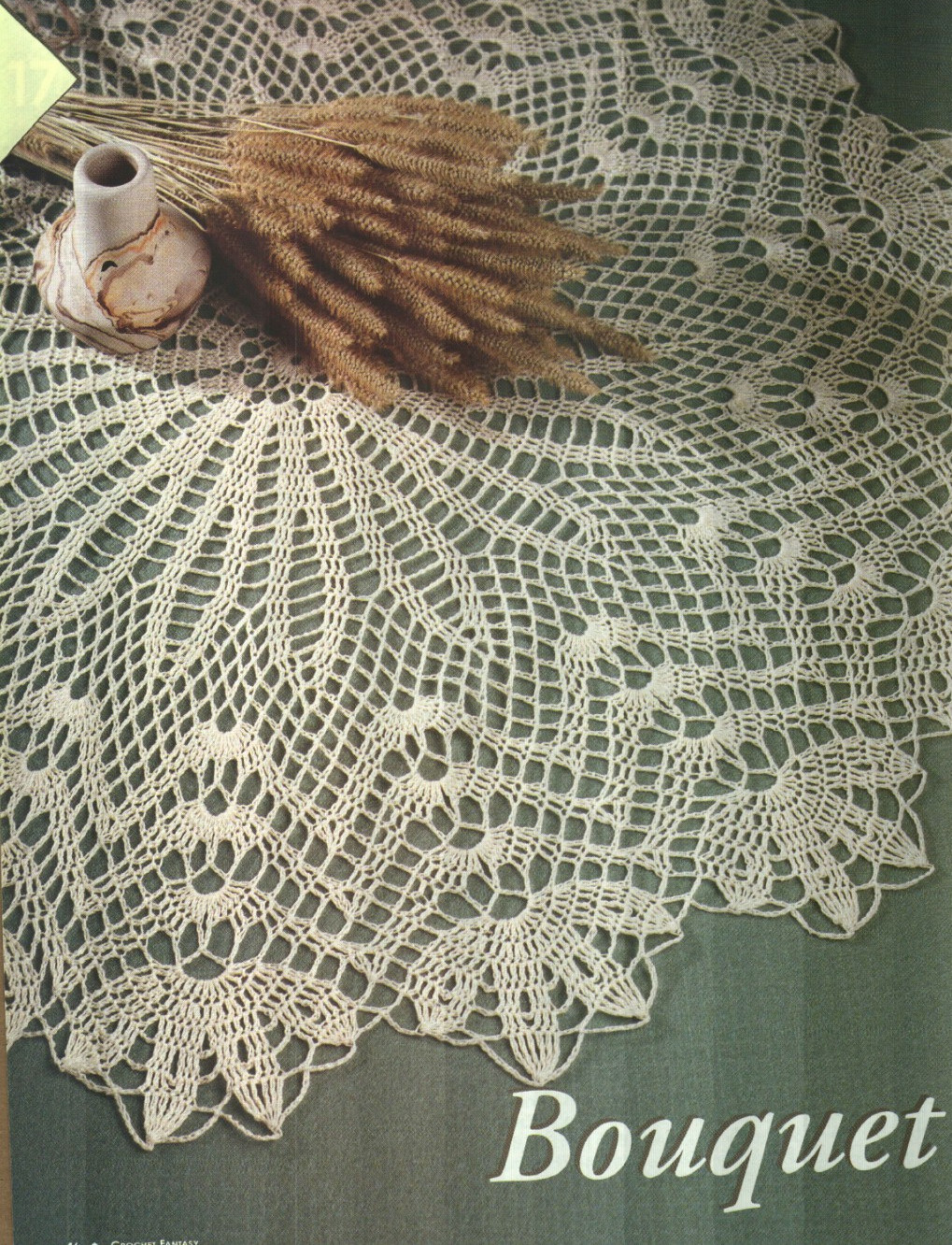 BOUQUET DOILY 28" HOME DECOR CROCHET PATTERN INSTRUCTIONS