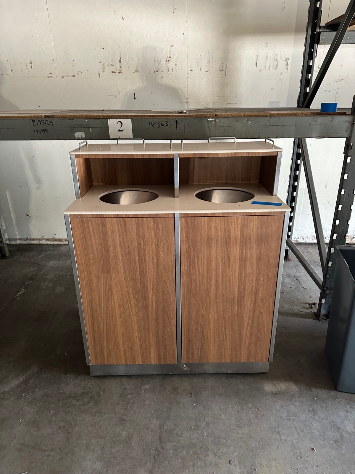 Custom Double Trash Rolling Cart
