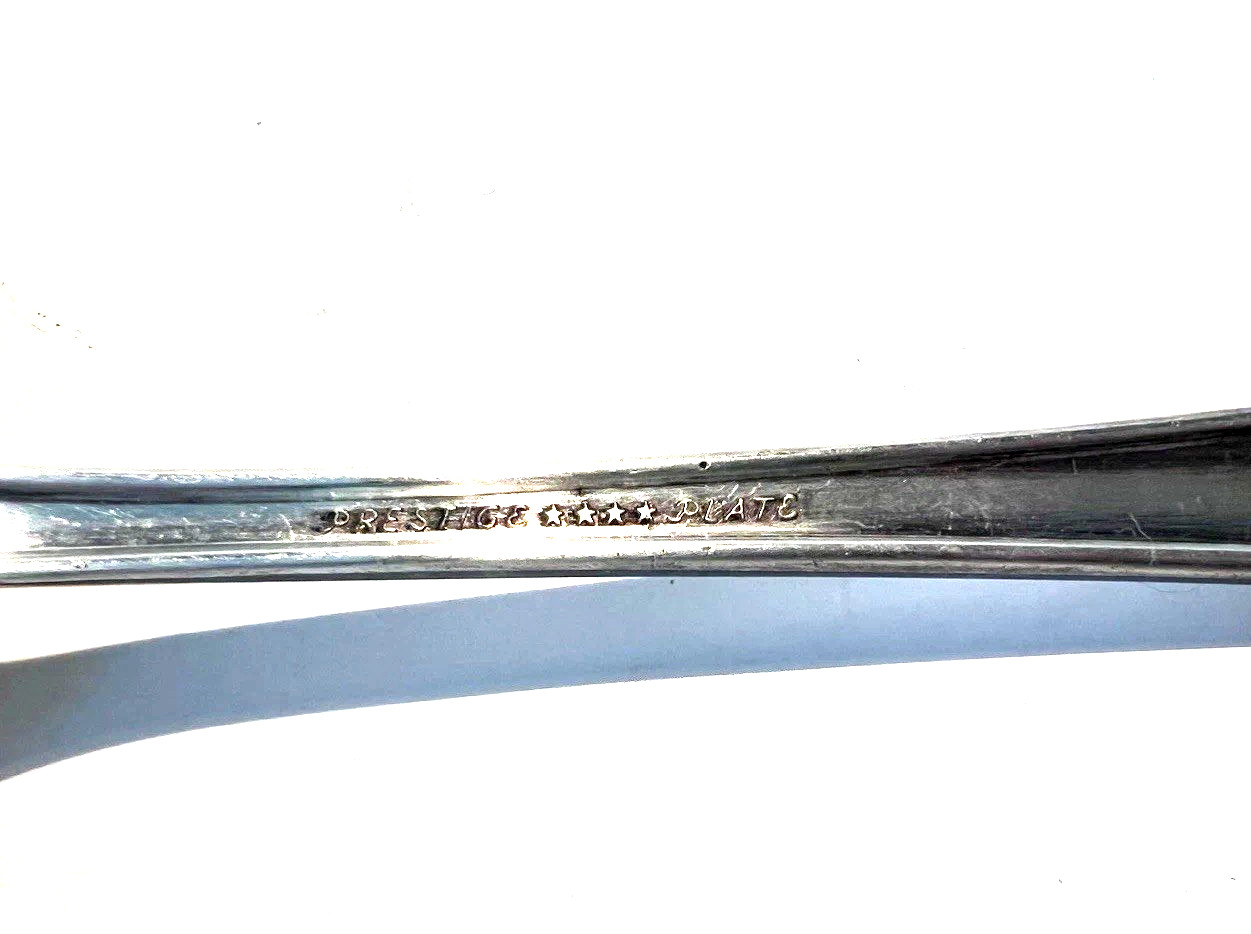 Prestige 4 Star Silver Plate Floral DISTINCTION Pattern Serving Fork