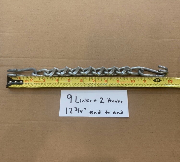 NEW USA 12.25"-12.75" 9 Link +2 Hooks Snow Tire V-Bar Cross Chains Repair Parts