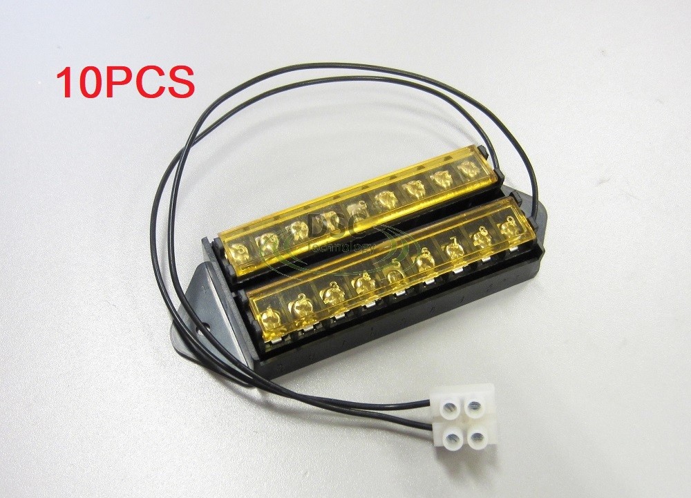 8 Way Terminal Block Bus Bar -USA Shipping  (10pcs) Splits 1 Input to 8 Out