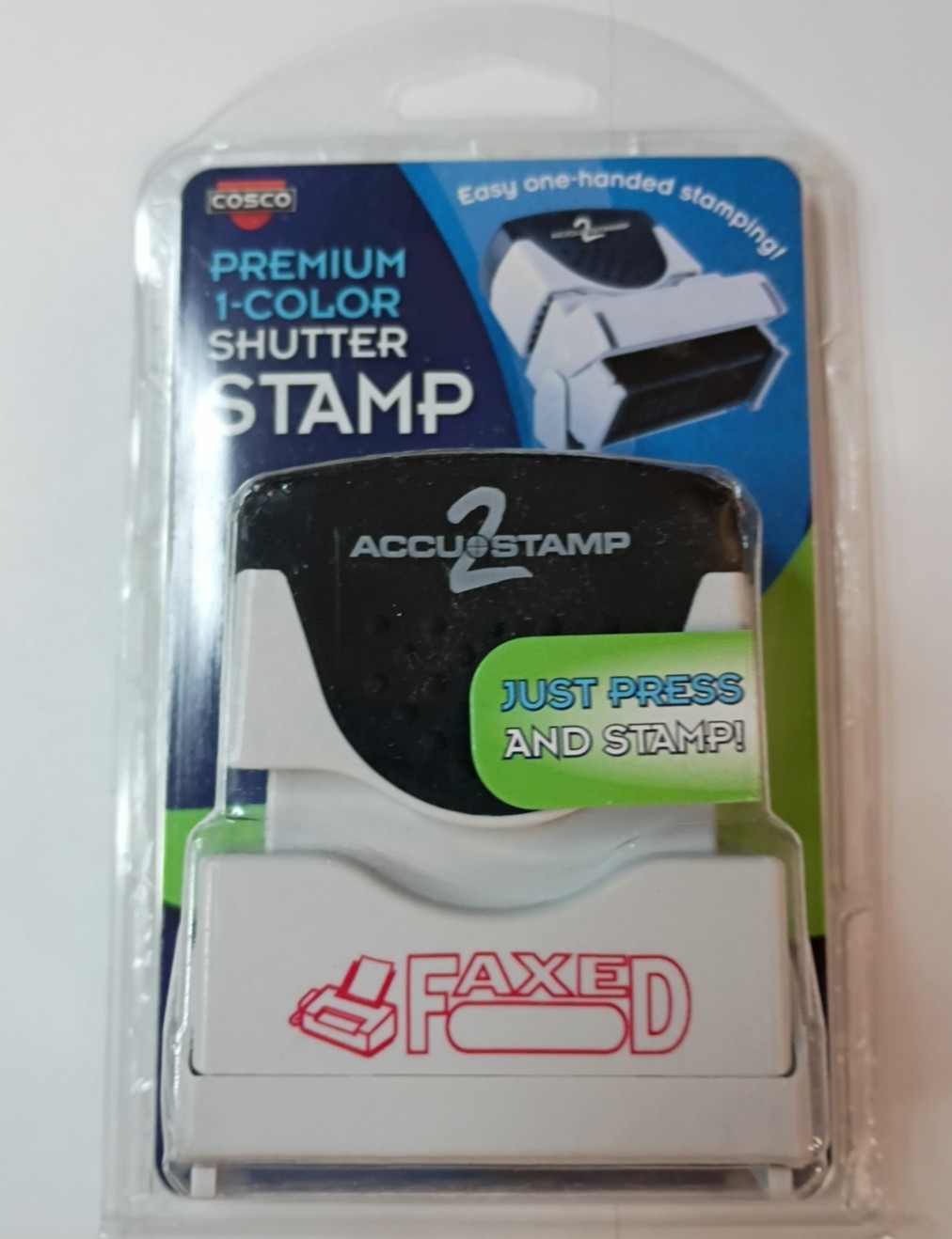 Cosco Premium 1-Color Shutter Stamp "FAXED" Item 035609