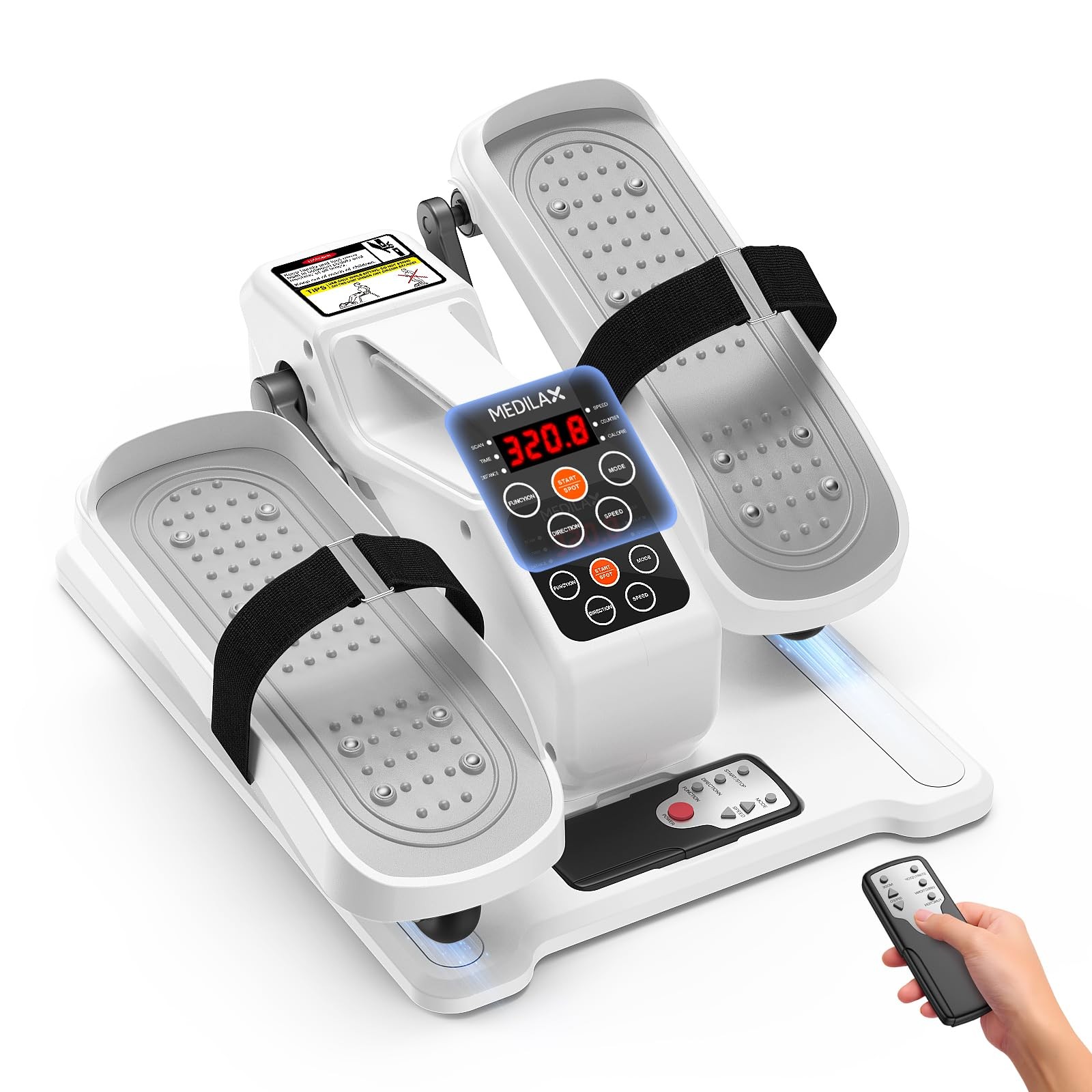 Portable Under Desk Elliptical Machine with Wireless Remote. 12 Manual & 3 Au...