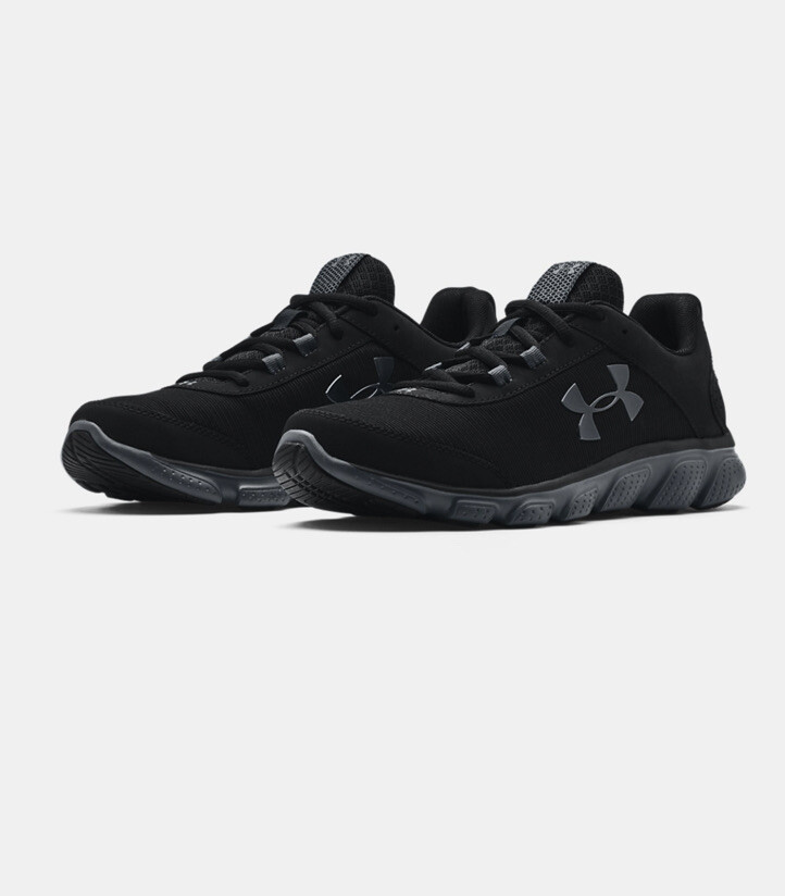Men UA Micro G Assert 7 Running Training Shoes Sneakers Black/Gray 3020673-002