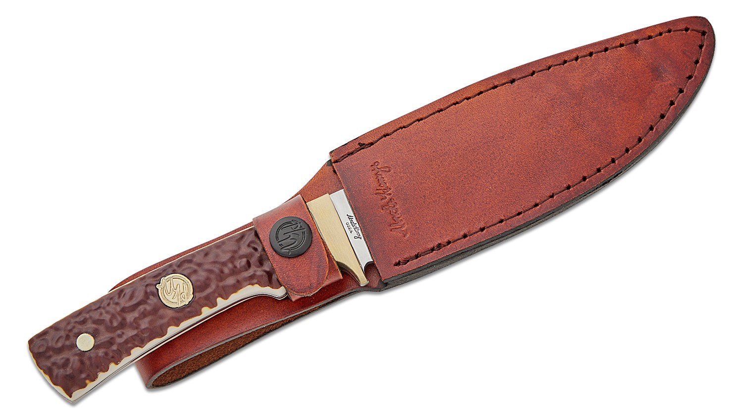 Schrade Uncle Henry 190UH Fixed Blade Hunting Knife 5.25”Blade W/Leeather Sheath