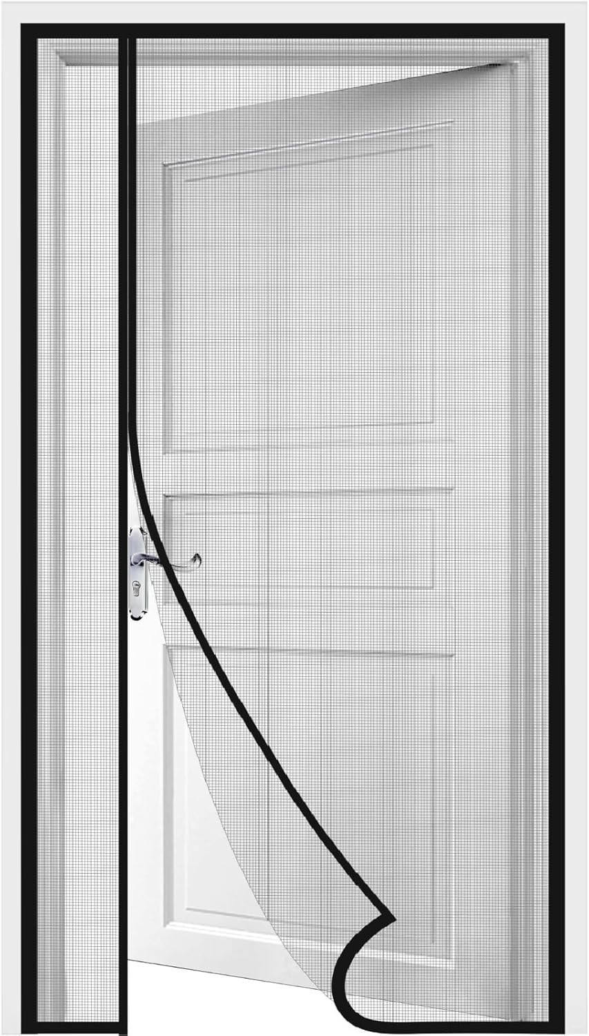 Side Opening Magnetic Screen Door, Fit Door Size 32 x 80 Inch, Reversible Lef...