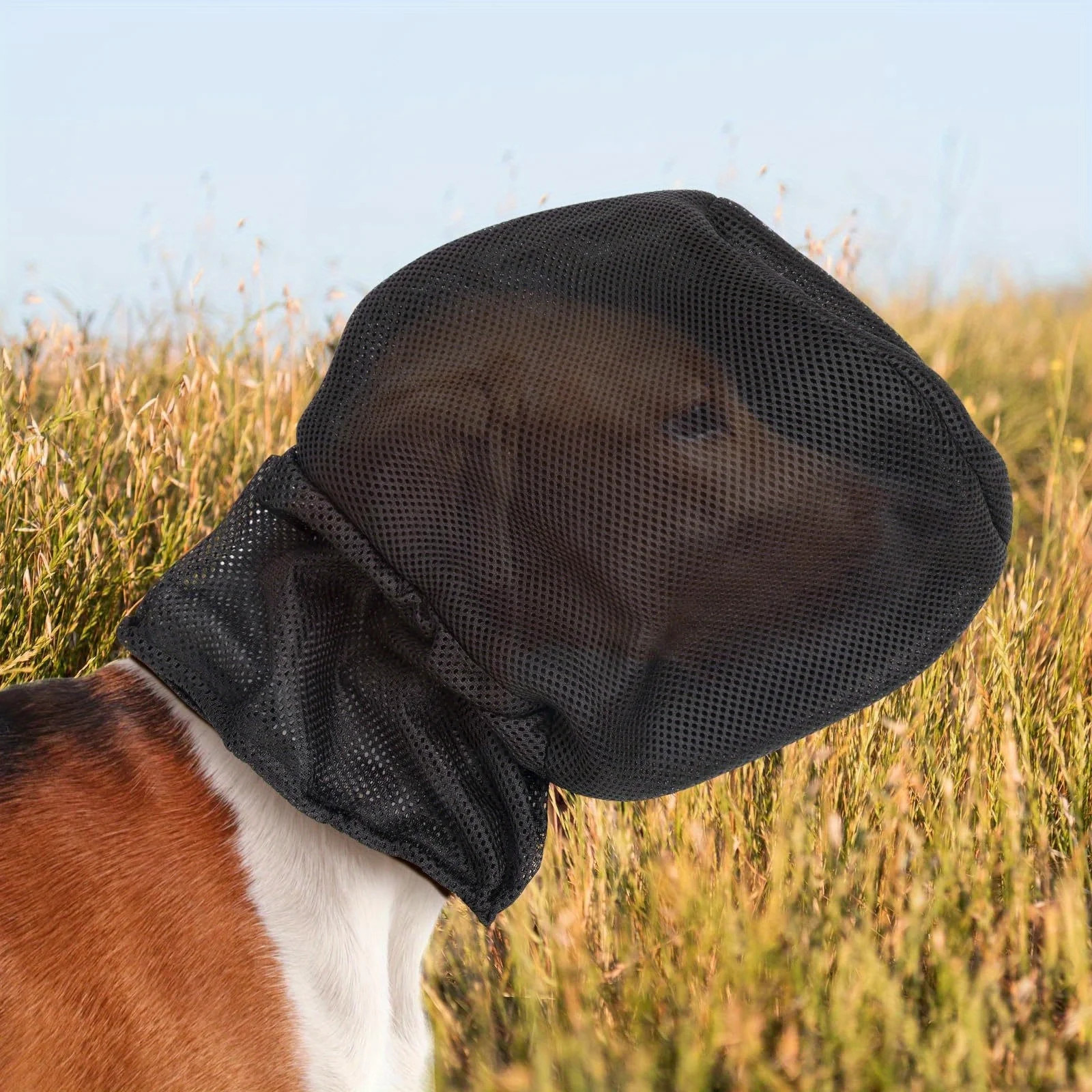 Dog Face Shield Lightweight Mesh Muzzle Cover for Trail Running, Pet Protective
