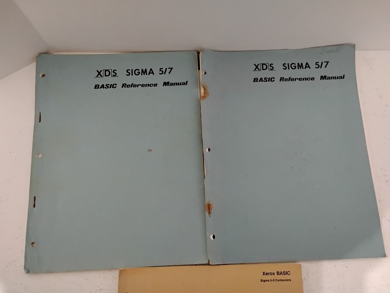 Xerox XDS Sigma 5/7 BASIC Reference Manuals Lot Vintage Minicomputer