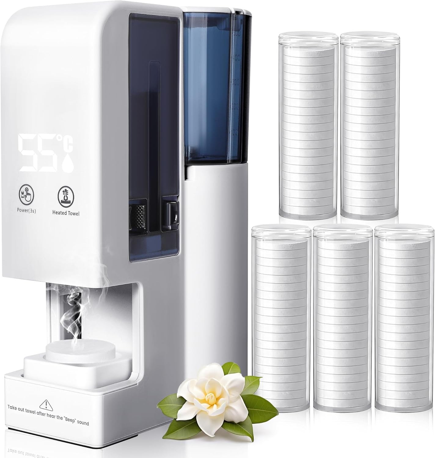 Hot Face Towel Heater Machine, Automatic Disposable Towel Warmer with Steam,