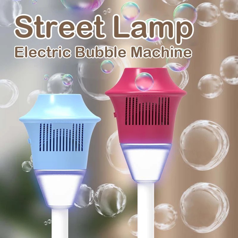 1pc Automatic Street Light Bubble Machine with LED Light for Party & Wedding