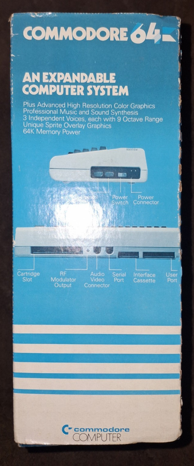 Vintage Original Commodore 64 Computer, 64K Memory, Box, BOX ONLY!